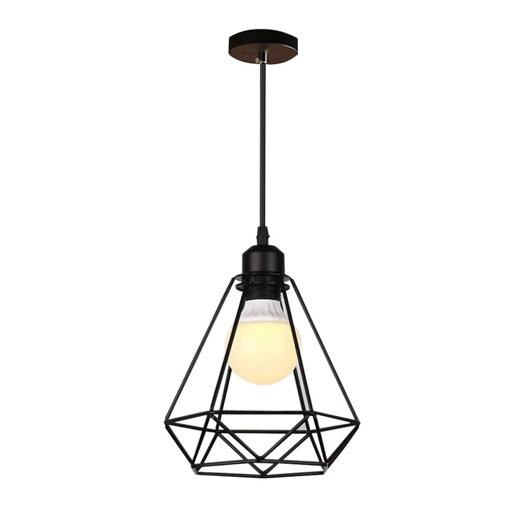 Vintage Black Metal Edison Pendant Light - Decorbites
