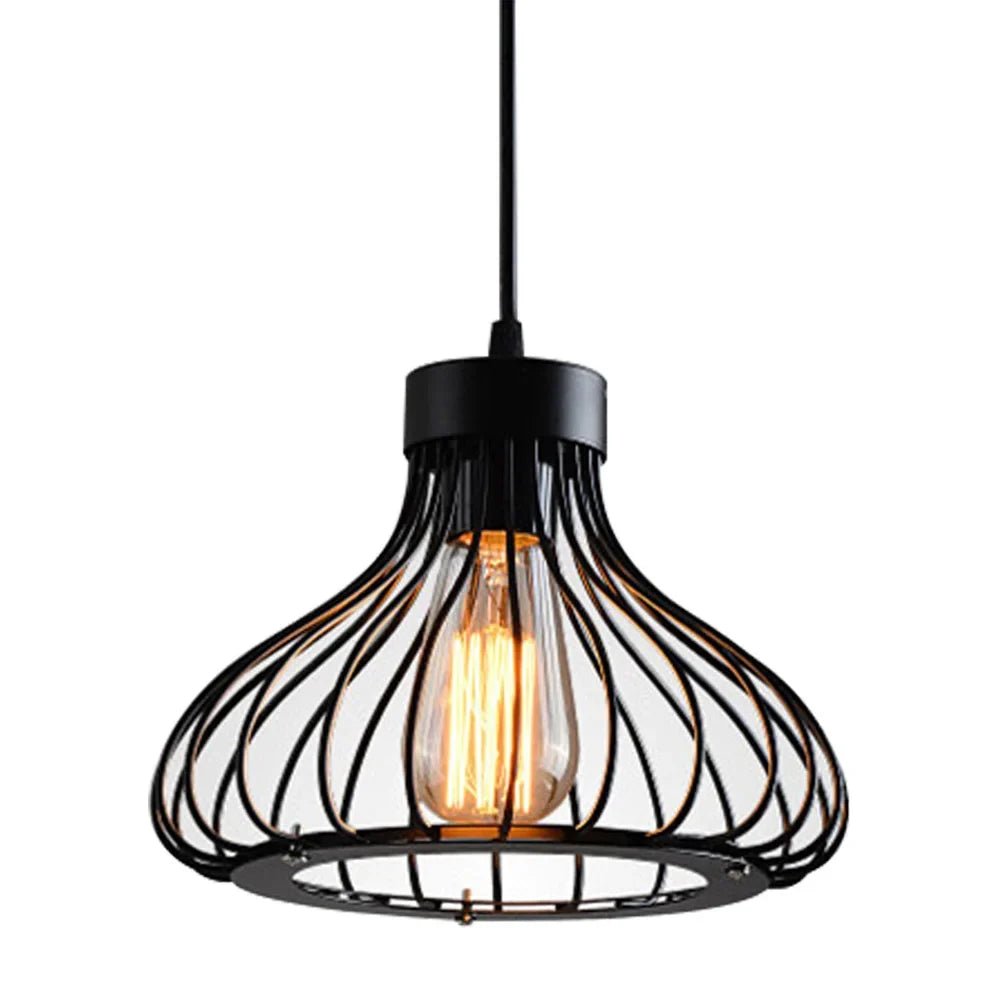 Vintage Black Metal Edison Pendant Light - Decorbites