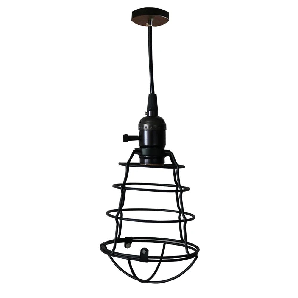 Vintage Black Metal Edison Pendant Light - Decorbites