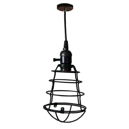 Vintage Black Metal Edison Pendant Light - Decorbites