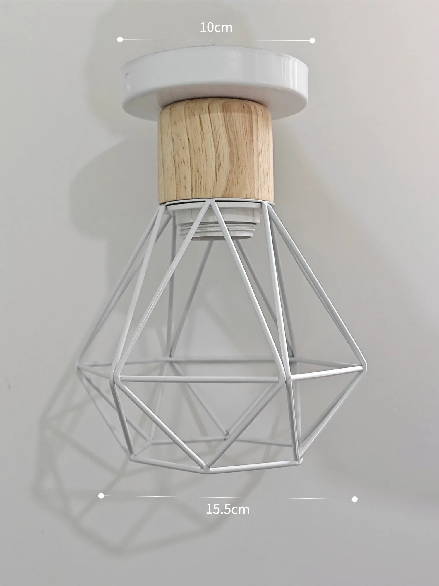 Vintage Black Wood and Iron Cage Pendant Light - Decorbites