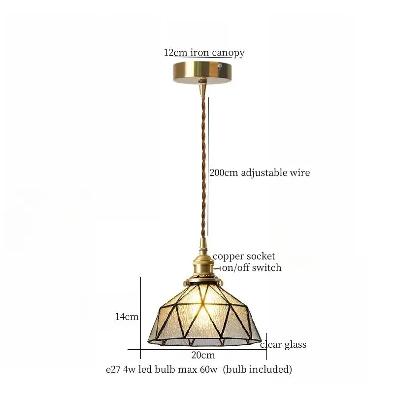 Vintage blue and white ceramic LED pendant light with brass iron canopy and twisted copper wire for dining room decorbites ceramic LED pendant