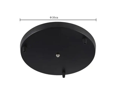 Black circular ceiling light fixture with matte finish and three mounting points for decorbites ceramic vintage pendant lights