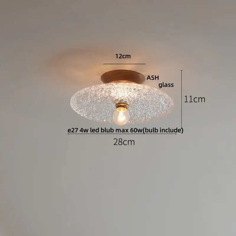 Vintage brass and clear glass led ceiling light with warm-toned textured ash glass and frosted bubble finish for bedroom decorbites clear glass