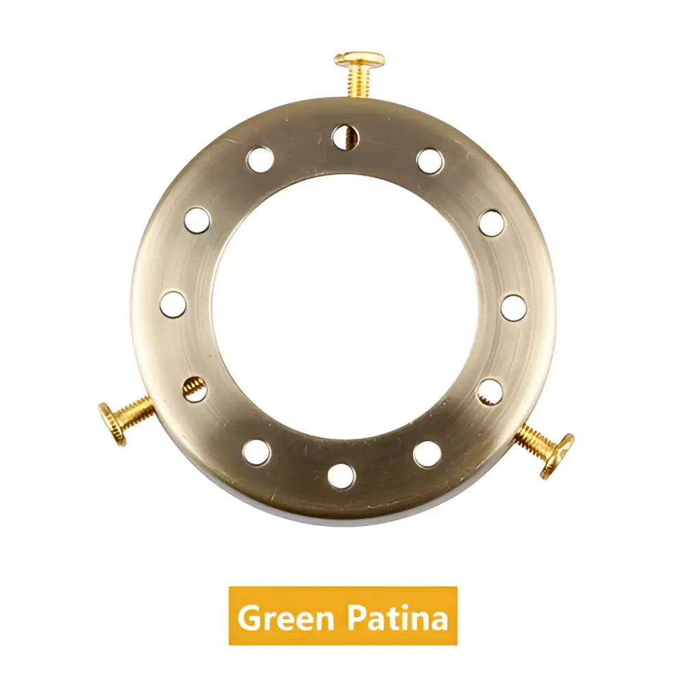 Green patina brass chandelier lamp holder adapter with three threaded mounting screws for decorbites brass chandelier