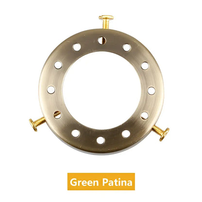 Green patina brass chandelier lamp holder adapter with three threaded mounting screws for decorbites brass chandelier
