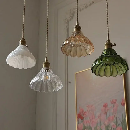 Vintage brass green glass wall light with fluted glass shades in white clear and green hues by decorbites led wall decorbites led