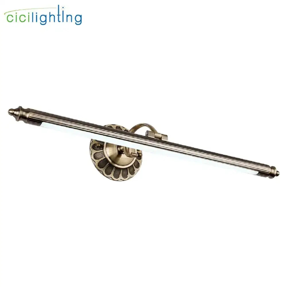 Vintage bronze led bathroom wall lamp with antique brass finish, fluted circular base, and sleek wall lamp design decorbites bronze led