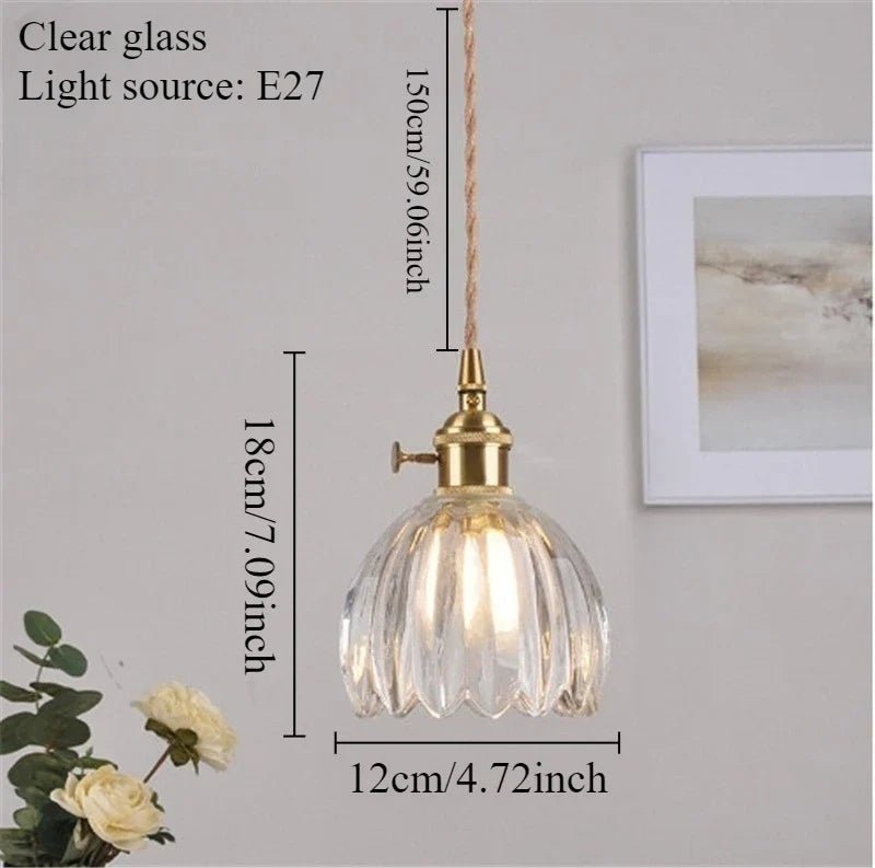 Vintage Champagne Glass Pendant Light With Iron Finish - Decorbites