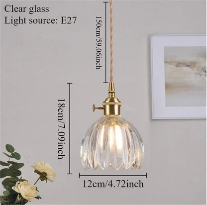 Vintage Champagne Glass Pendant Light With Iron Finish - Decorbites