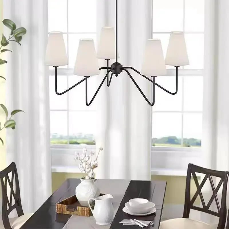Vintage Cloth Pendant Light With Iron Finish - Decorbites