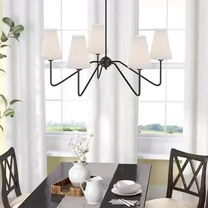 Vintage Cloth Pendant Light With Iron Finish - Decorbites