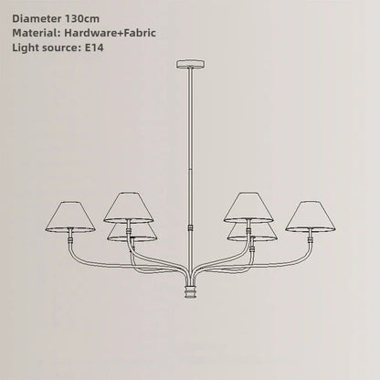 Vintage Cloth Pendant Light With Iron Finish - Decorbites