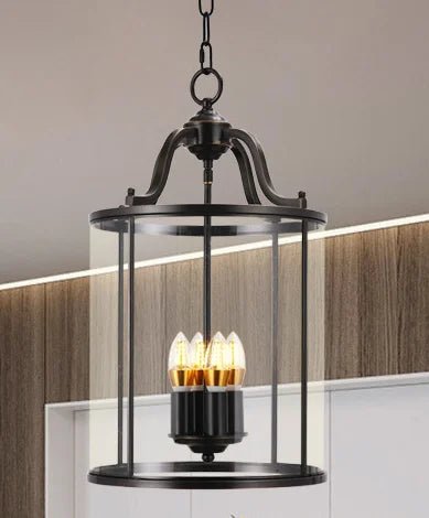 Vintage Copper Birdcage Glass Pendant Light - Decorbites