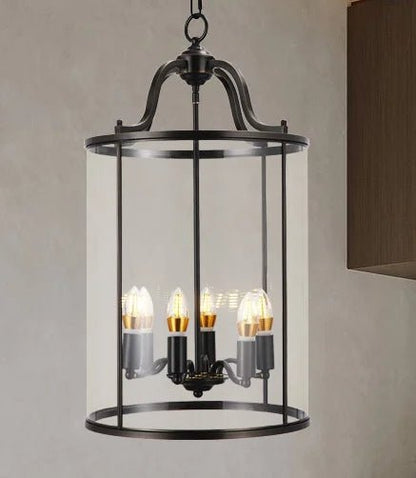 Vintage Copper Birdcage Glass Pendant Light - Decorbites