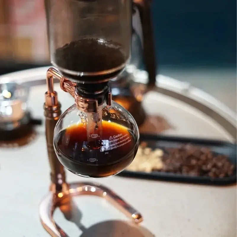 Vintage copper coffee jug siphon maker with glass bulb and upper chamber for decorbites coffee jug kitchen use
