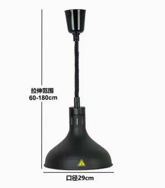 Black industrial-style adjustable cord pendant light with flexible gooseneck and flared base stainless steel dining room lamp