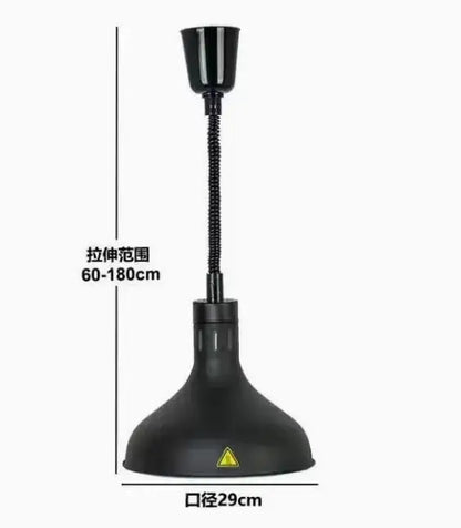Black industrial-style adjustable cord pendant light with flexible gooseneck and flared base stainless steel dining room lamp