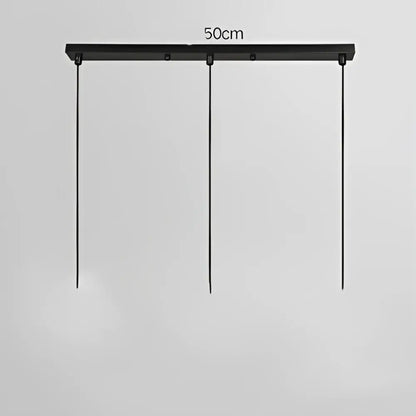 Black metal pendant lights with dark glass shades and brass accents set of 4 for dining room lighting