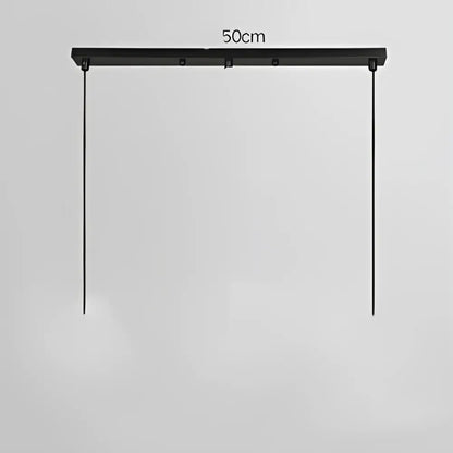Black metal glass pendant light fixture with brass accents 50cm length vintage dining room pendant lights set of 4