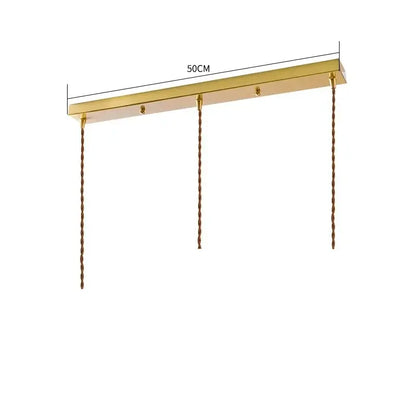 Gold-colored rectangular vintage floral pendant light with cracked glass and three twisted copper cords decorbites cracked glass