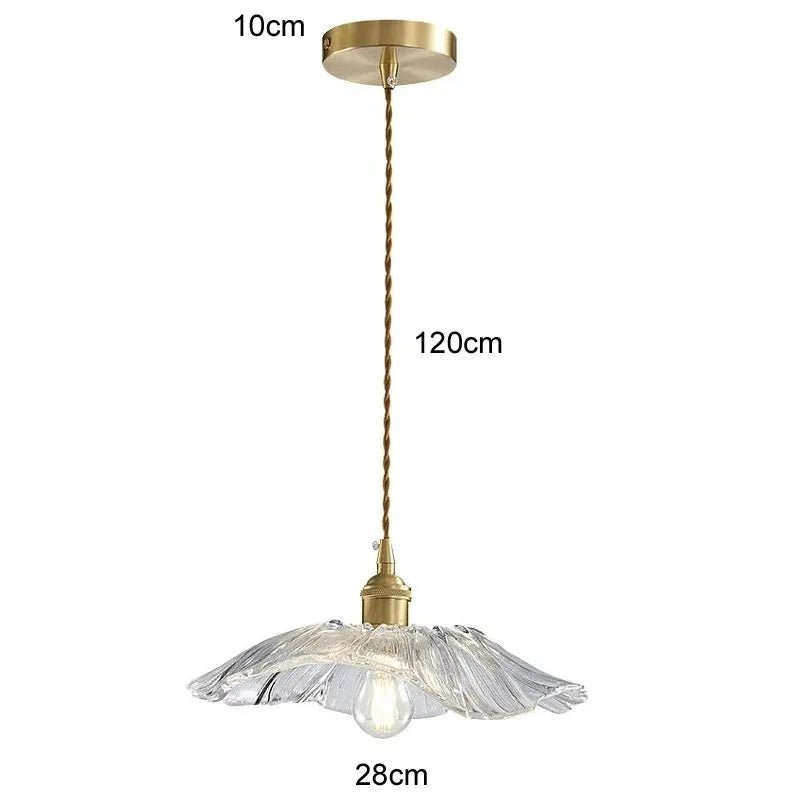 Vintage Flower Glass Pendant Light - Decorbites