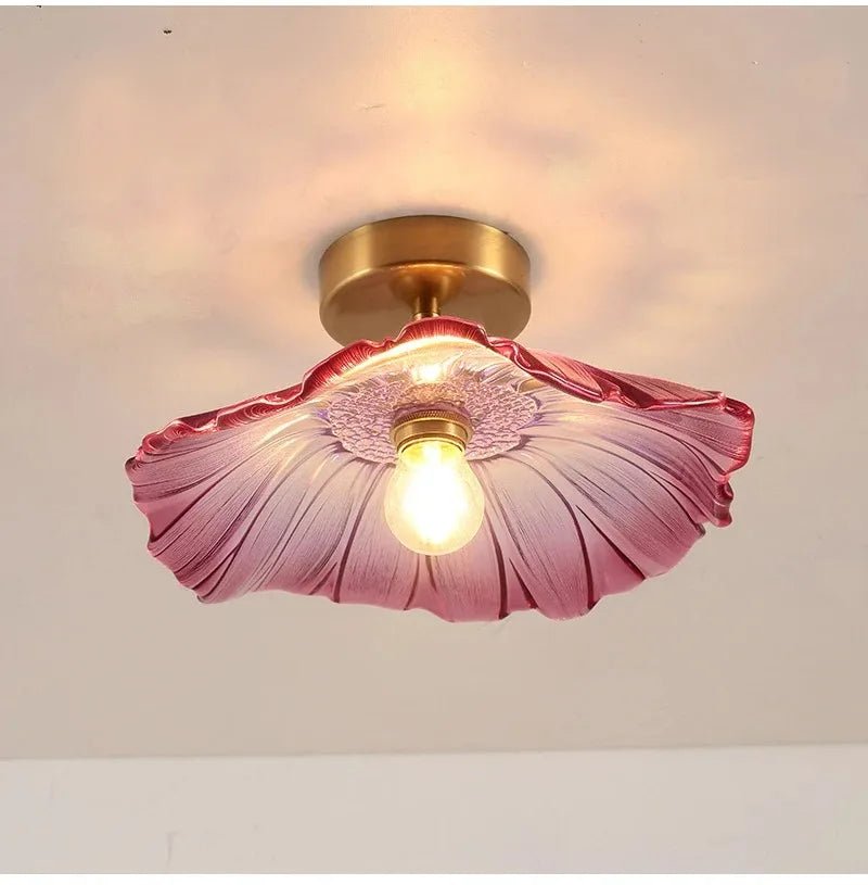 Vintage Flower Glass Pendant Light - Decorbites