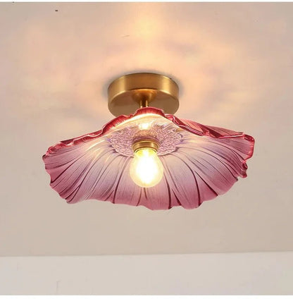 Vintage Flower Glass Pendant Light - Decorbites