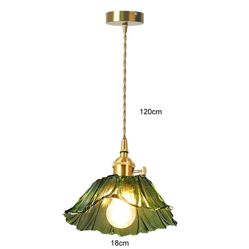 Vintage Flower Glass Pendant Light - Decorbites