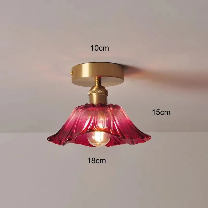 Vintage Flower Glass Pendant Light - Decorbites