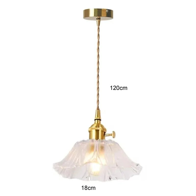 Vintage Flower Glass Pendant Light - Decorbites