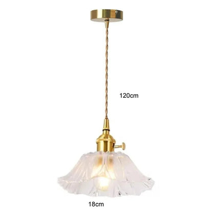 Vintage Flower Glass Pendant Light - Decorbites