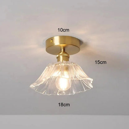 Vintage Flower Glass Pendant Light - Decorbites