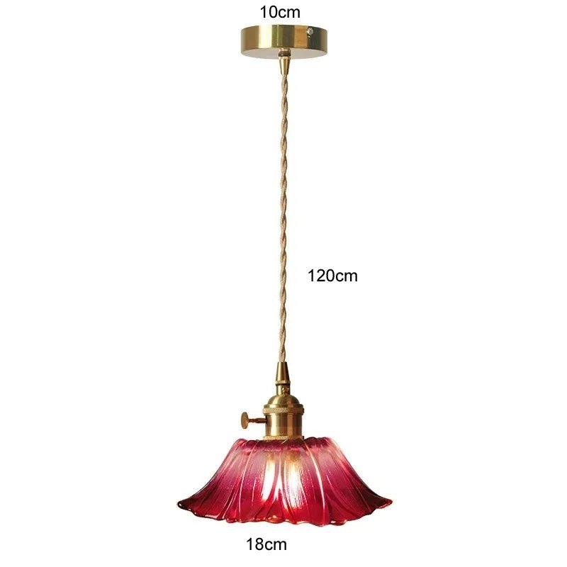 Vintage Flower Glass Pendant Light - Decorbites