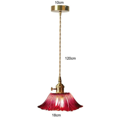 Vintage Flower Glass Pendant Light - Decorbites