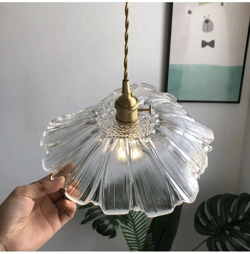 Vintage Flower Glass Pendant Light - Decorbites