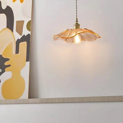 Vintage Flower Glass Pendant Light Fixture - Decorbites
