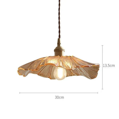 Vintage Flower Glass Pendant Light Fixture - Decorbites