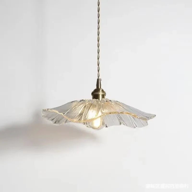 Vintage Flower Glass Pendant Light Fixture - Decorbites
