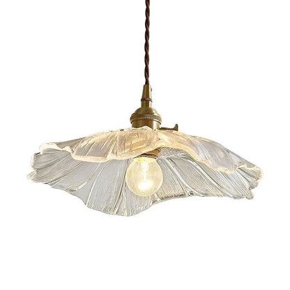 Vintage Flower Glass Pendant Light Fixture - Decorbites