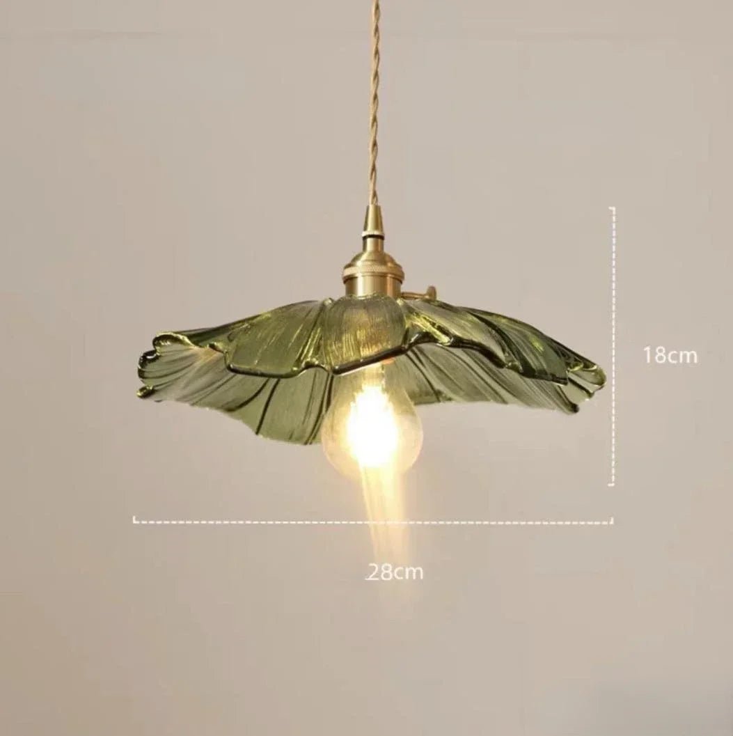 Vintage Flower Glass Pendant Light Fixture - Decorbites