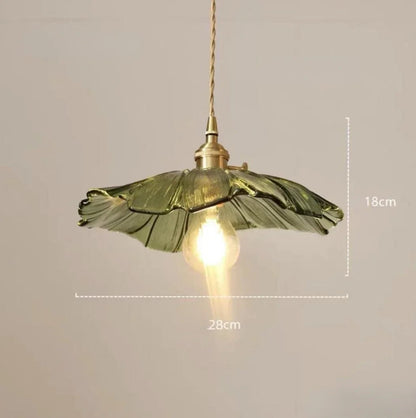 Vintage Flower Glass Pendant Light Fixture - Decorbites