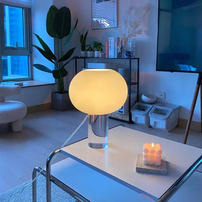 Warm glowing vintage glass buds table lamp with clear acrylic base ideal for bedroom decorbites buds table lamp