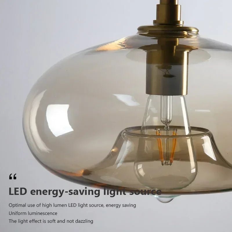 Vintage Glass Pendant Light With Nordic Modern Style - Decorbites
