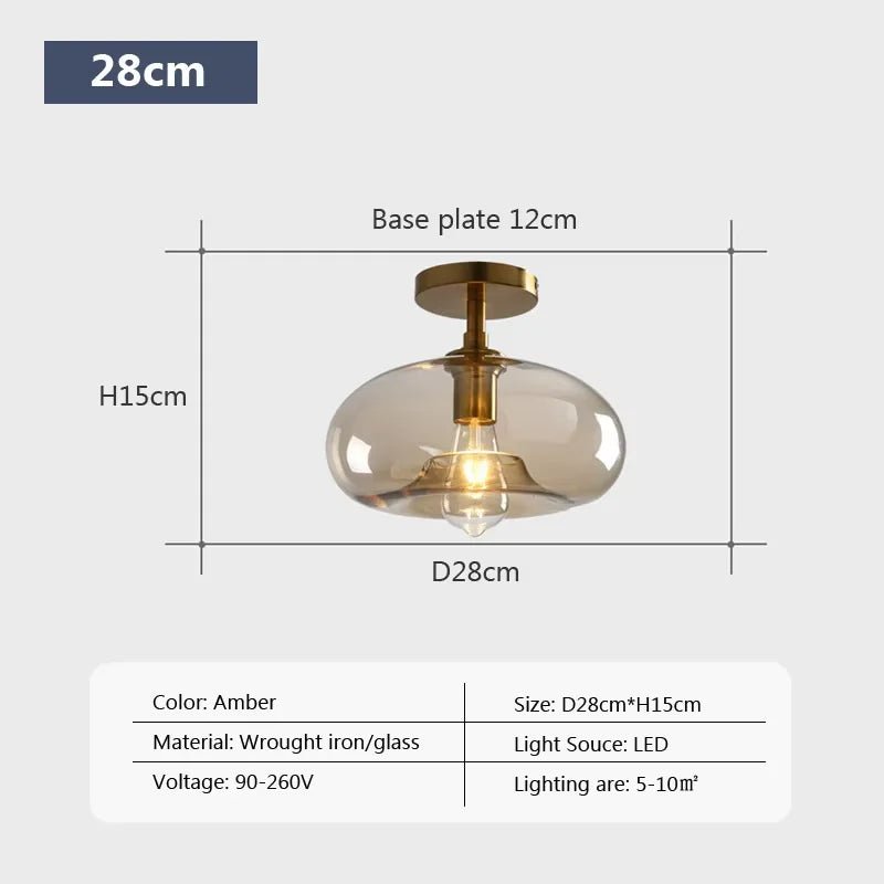 Vintage Glass Pendant Light With Nordic Modern Style - Decorbites