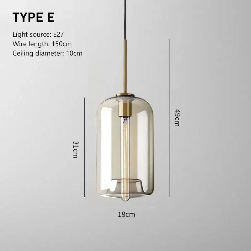 Vintage Glass Pendant Light With Nordic Modern Style - Decorbites
