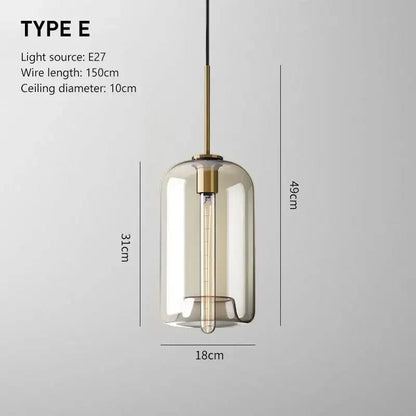 Vintage Glass Pendant Light With Nordic Modern Style - Decorbites