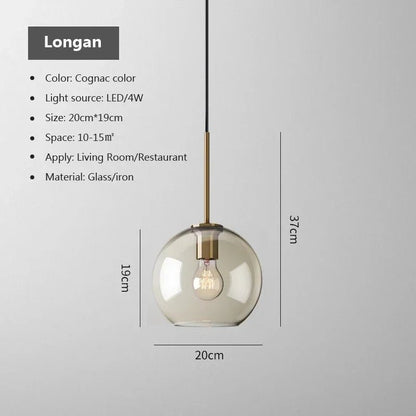 Vintage Glass Pendant Light With Nordic Modern Style - Decorbites