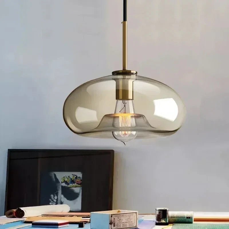 Vintage Glass Pendant Light With Nordic Modern Style - Decorbites