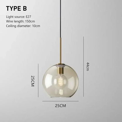 Vintage Glass Pendant Light With Nordic Modern Style - Decorbites